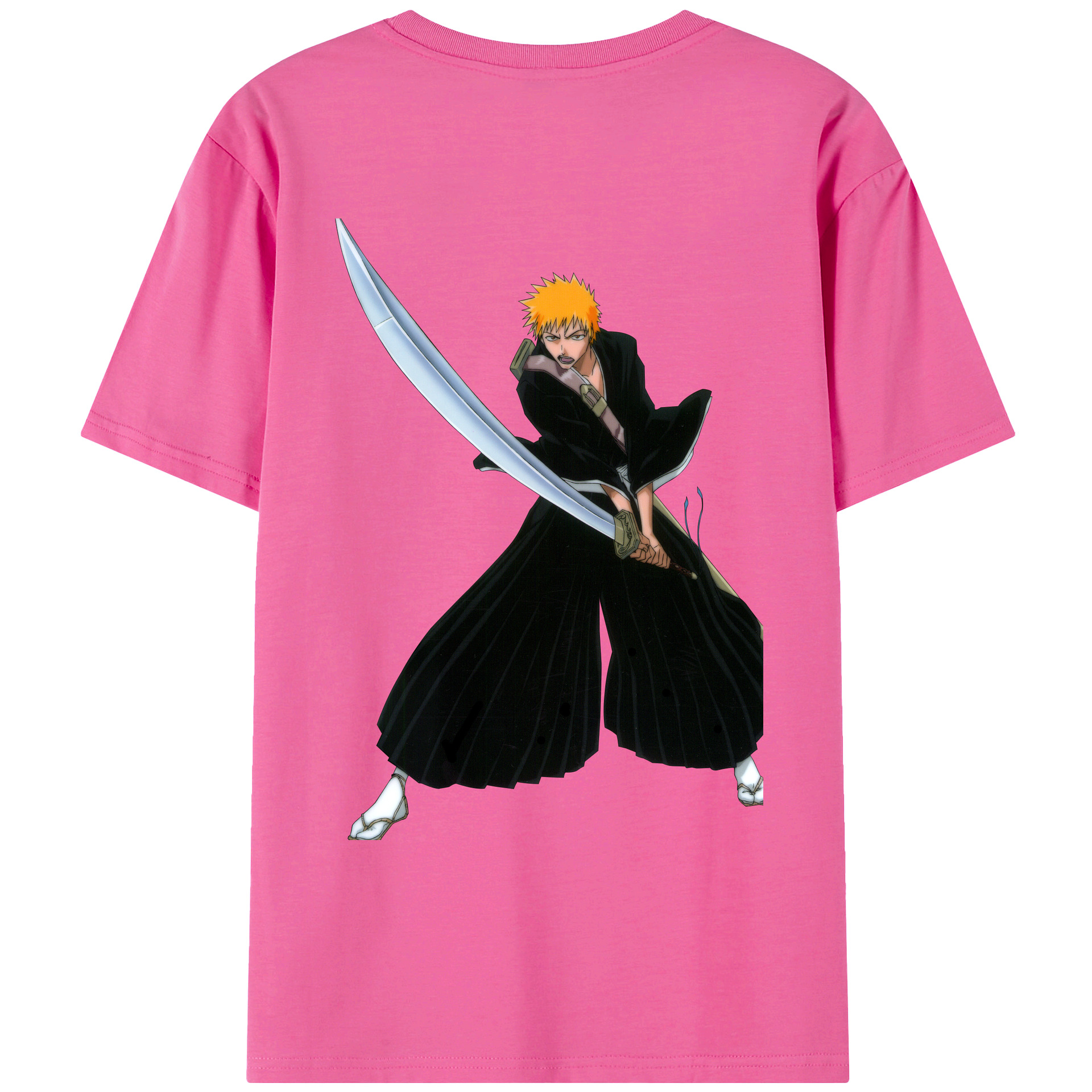 （画像用） ブリーチ 黒崎一護（くろさき いちご）BLEACH Kurosaki Ichigo レディース半袖Tシャツ(バックプリント)